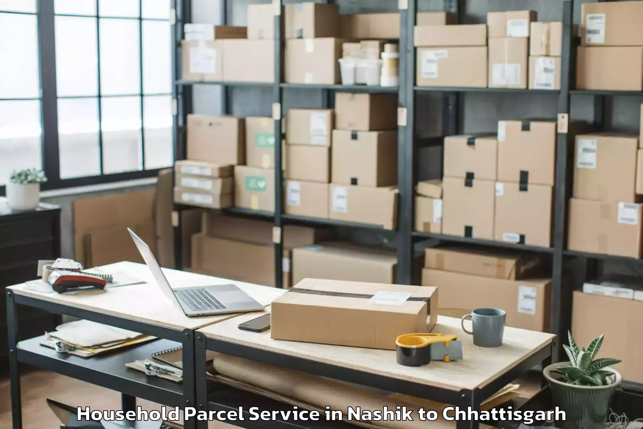 Easy Nashik to Kalinga University Raipur Household Parcel Booking